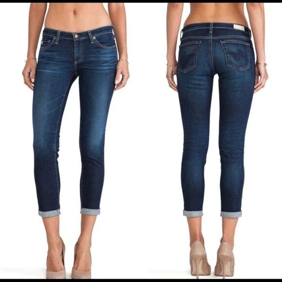 #315 AG ADRIANO GOLDSCHMIED the cropped slit jeans - Picture 1 of 11